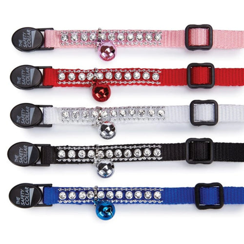 MT Rhinestone Cat Collar - Black