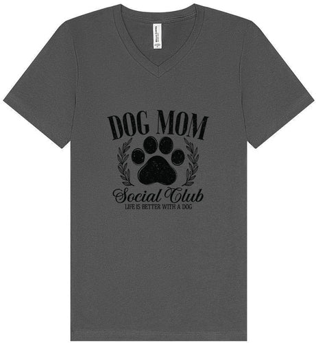 Dog Mom Social Club Unisex V-Neck Shirt