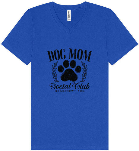 Dog Mom Social Club Unisex V-Neck Shirt