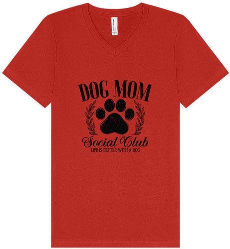 Dog Mom Social Club Unisex V-Neck Shirt