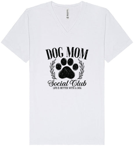 Dog Mom Social Club Unisex V-Neck Shirt
