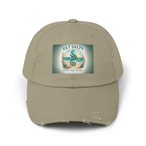 Get Salty Seahorse Distressed Cap