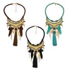 Original jewelry feather leaf tassel necklace
