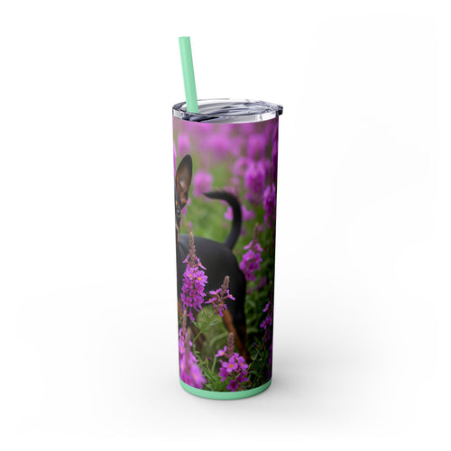 Skinny Tumbler with Straw – 20 oz Stainless Steel Cup