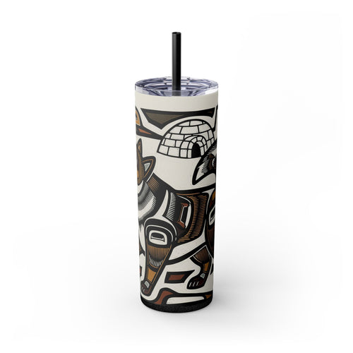 Skinny Tumbler with Straw – 20 oz Stainless Steel Cup