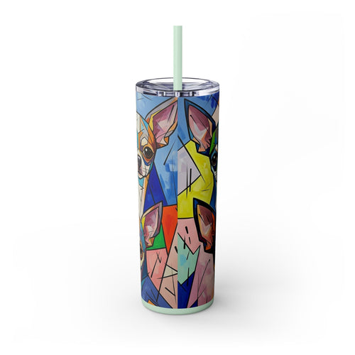 Skinny Tumbler with Straw – 20 oz Stainless Steel Cup