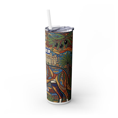 Skinny Tumbler with Straw – 20 oz Stainless Steel Cup