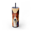 Skinny Tumbler with Straw – 20 oz Stainless Steel Cup