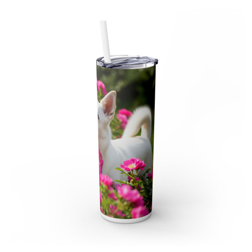 Skinny Tumbler with Straw – 20 oz Stainless Steel Cup