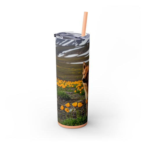 Skinny Tumbler with Straw – 20 oz Stainless Steel Cup