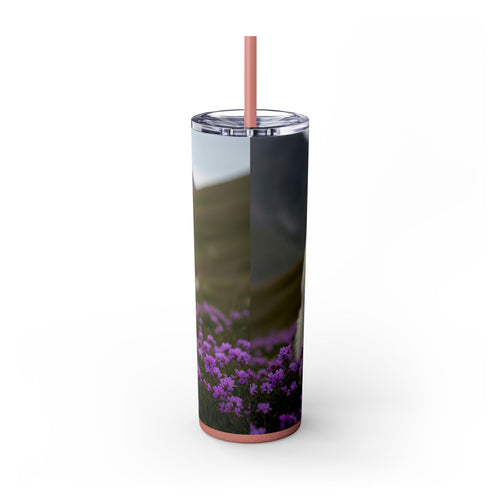 Skinny Tumbler with Straw – 20 oz Stainless Steel Cup