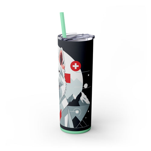 Skinny Tumbler with Straw – 20 oz Stainless Steel Cup