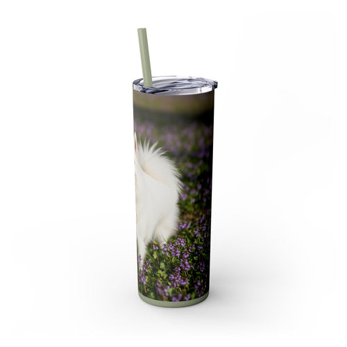 Skinny Tumbler with Straw – 20 oz Stainless Steel Cup