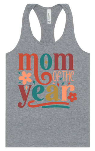 Colorful Mom of the Year Women's Racerback Tank