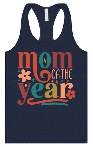 Colorful Mom of the Year Women's Racerback Tank