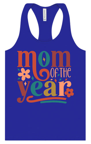 Colorful Mom of the Year Women's Racerback Tank