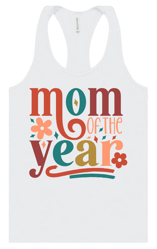 Colorful Mom of the Year Women's Racerback Tank