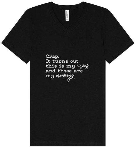 My Circus, My Monkeys Unisex V-Neck Shirt