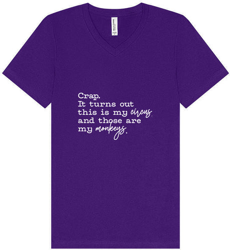 My Circus, My Monkeys Unisex V-Neck Shirt