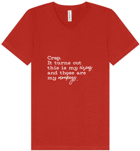 My Circus, My Monkeys Unisex V-Neck Shirt