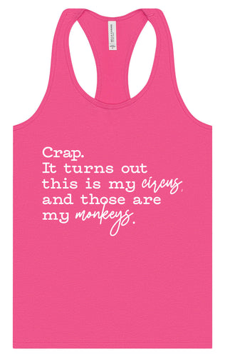 My Circus, My Monkeys Women's Racerback Tank