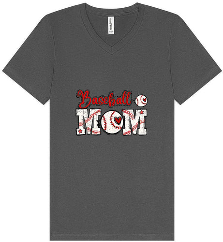 Baseball Mom Unisex V-Neck Shirt