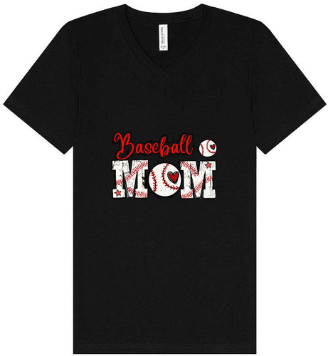 Baseball Mom Unisex V-Neck Shirt