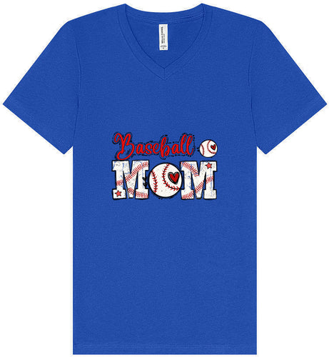 Baseball Mom Unisex V-Neck Shirt