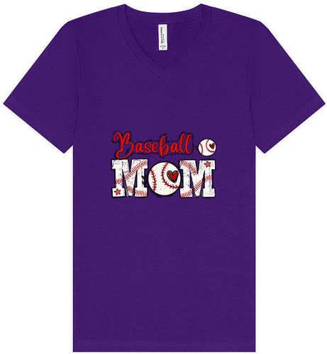 Baseball Mom Unisex V-Neck Shirt