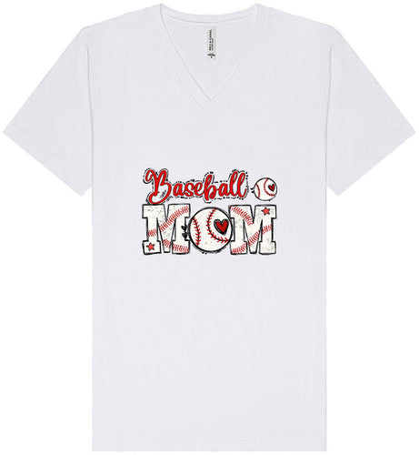 Baseball Mom Unisex V-Neck Shirt