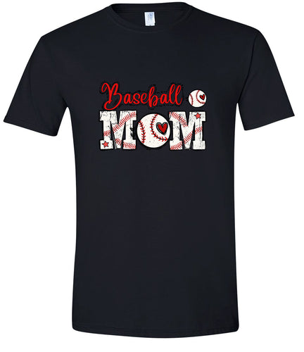 Baseball Mom Adult Gildan Soft Shirt