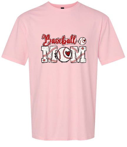 Baseball Mom Adult Gildan Soft Shirt