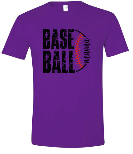 Baseball Mama Adult Gildan Soft Shirt