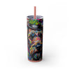 Skinny Tumbler with Straw – 20 oz Stainless Steel Cup