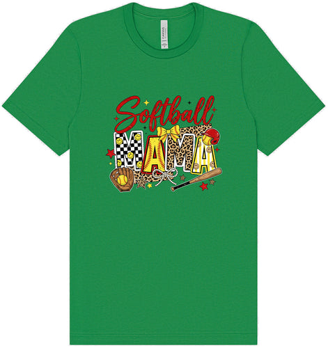 Softball Mama Adult Bella Canvas Shirt