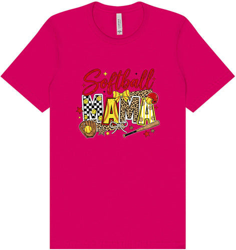 Softball Mama Adult Bella Canvas Shirt