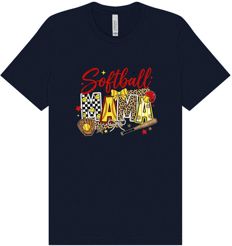 Softball Mama Adult Bella Canvas Shirt