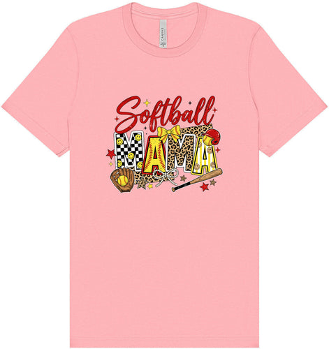 Softball Mama Adult Bella Canvas Shirt