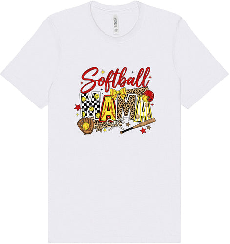 Softball Mama Adult Bella Canvas Shirt