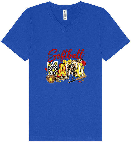 Softball Mama Unisex V-Neck Shirt
