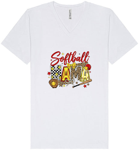 Softball Mama Unisex V-Neck Shirt