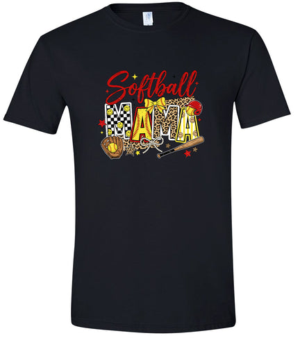 Softball Mama Adult Gildan Soft Shirt