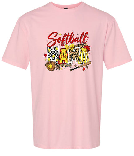 Softball Mama Adult Gildan Soft Shirt