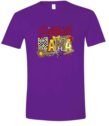 Softball Mama Adult Gildan Soft Shirt