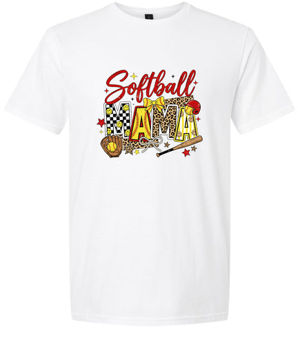 Softball Mama Adult Gildan Soft Shirt