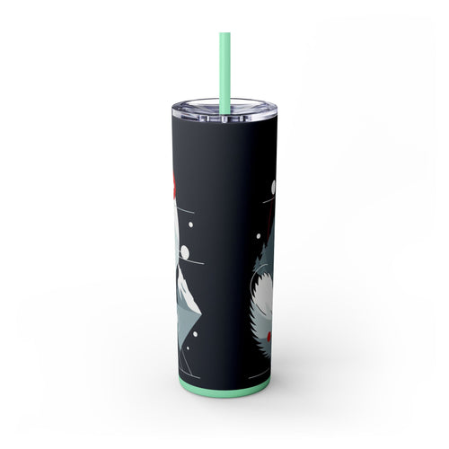 Skinny Tumbler with Straw – 20 oz Stainless Steel Cup