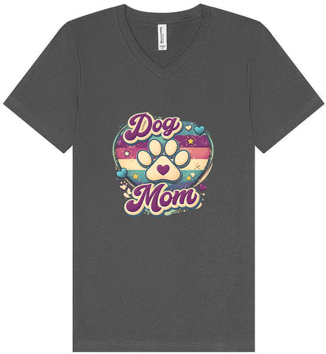 Retro Dog Mom Unisex V-Neck Shirt