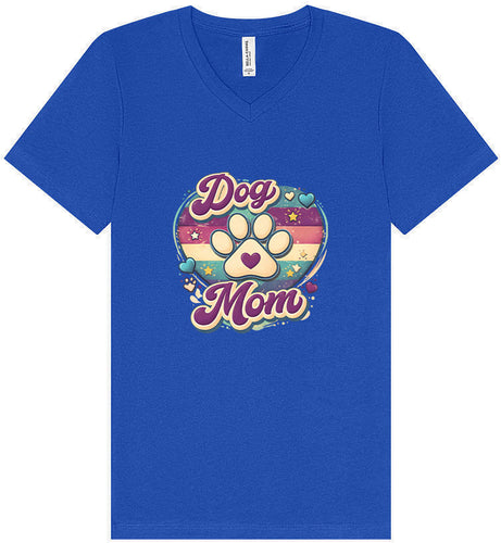 Retro Dog Mom Unisex V-Neck Shirt