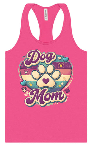 Retro Dog Mom Women's Racerback Tank
