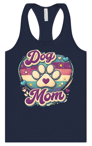 Retro Dog Mom Women's Racerback Tank